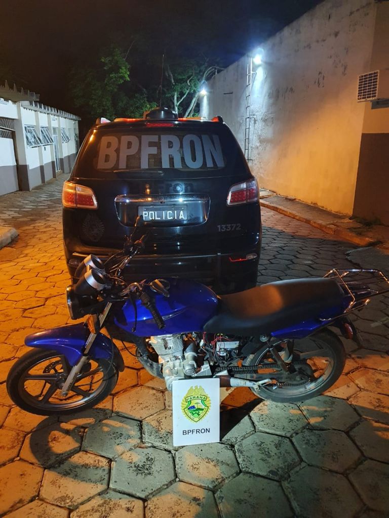 BPFron recupera motocicleta durante Operação Hórus em Foz do Iguaçu
