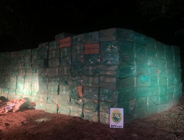 BPFron localiza depósito de cigarros contrabandeados em Altônia