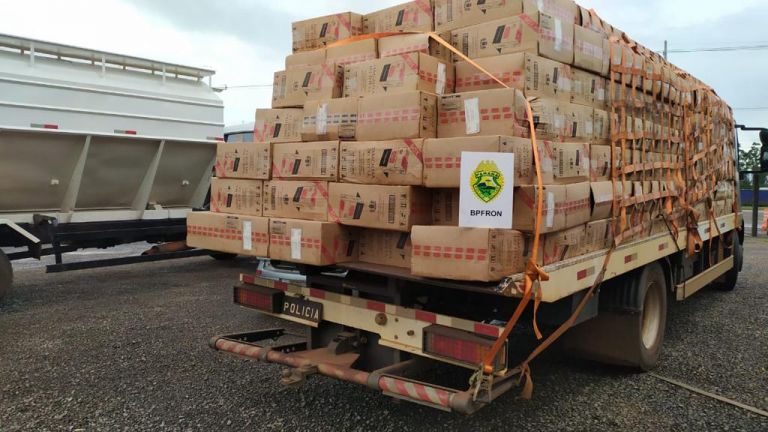 BPFron apreende cerca de 50 mil pacotes de cigarros contrabandeados em Nova Santa Rosa