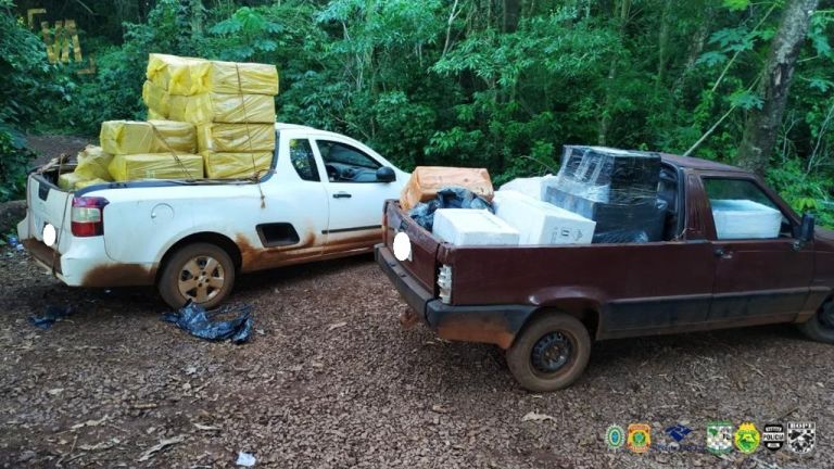 PF e BPFron apreendem agrotóxicos, cigarros e pneus avaliados em mais de meio milhão de reais à beira do lago