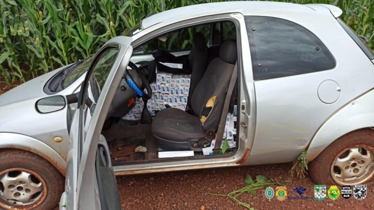 Veículo com cerca de R$ 70 mil em cigarros é apreendido em Guaíra