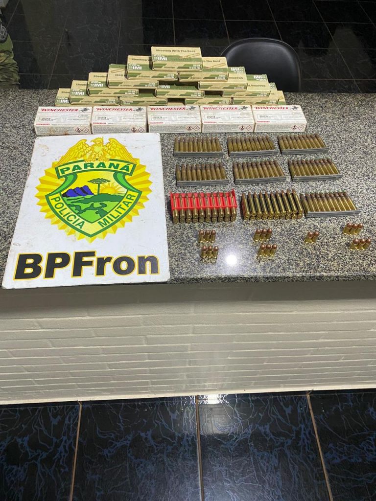 BPFron apreende munições durante Operação Hórus em Capitão Leônidas Marques