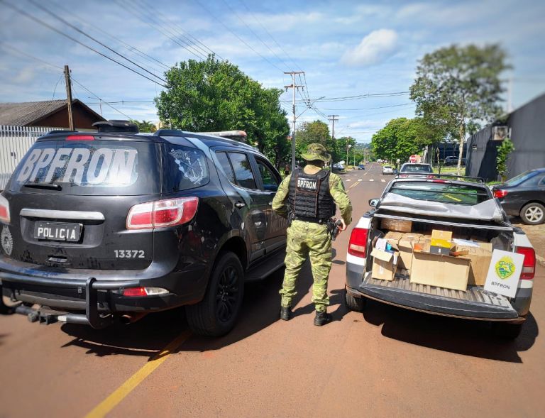 BPFron apreende carro com essências de narguilé em Santa Terezinha de Itaipu