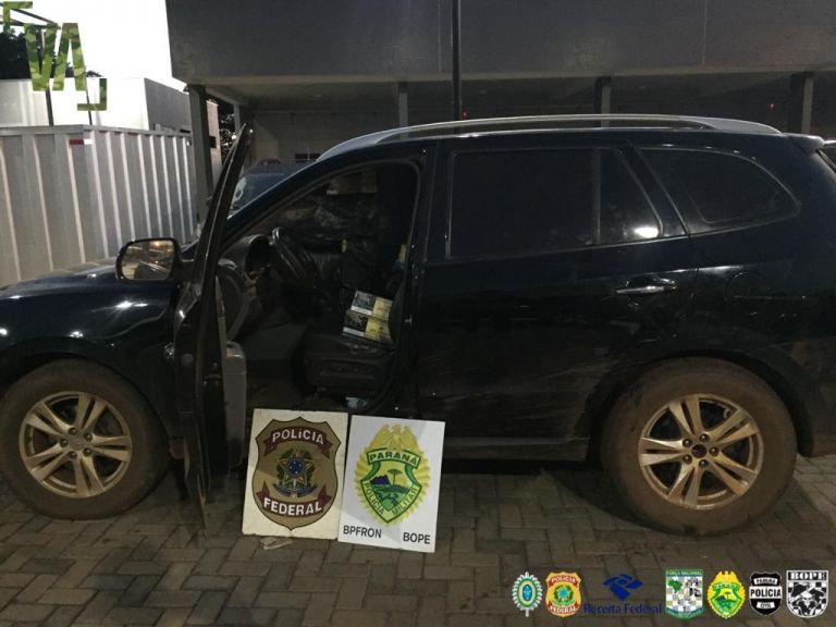 PF e BPFron apreendem oito veículos carregados com cigarros contrabandeados em Guaíra