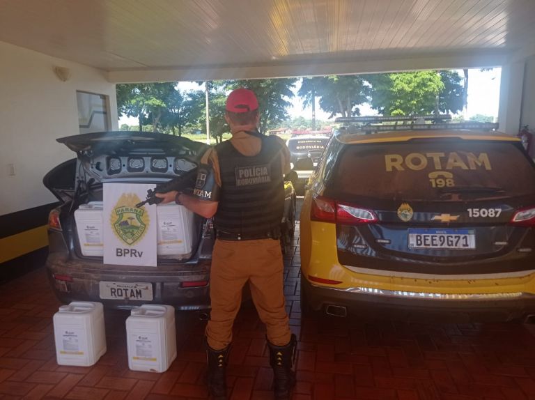 Após perseguição, Rotam da PRE apreende contrabando de agrotóxicos em Diamante D’Oeste