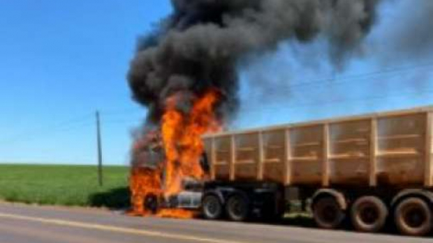 Cavalinho é destruído em incêndio na PR-239