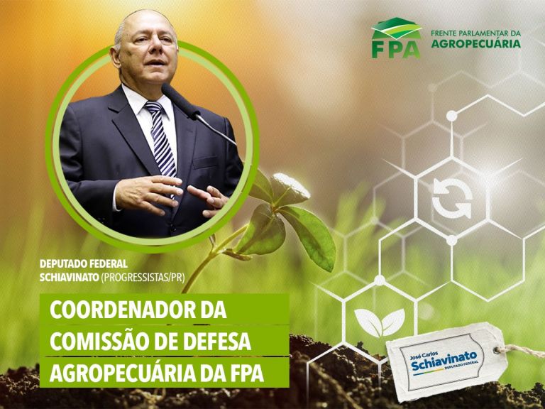 Schiavinato é escolhido Coordenador da Comissão de Defesa Agropecuária da FPA