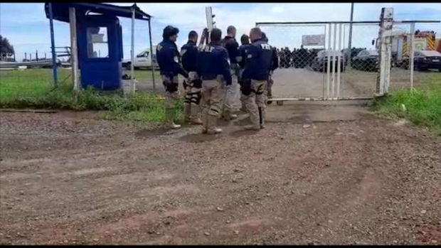 Bolsonaro em Cascavel: forças de segurança realizam treinamento no aeroporto