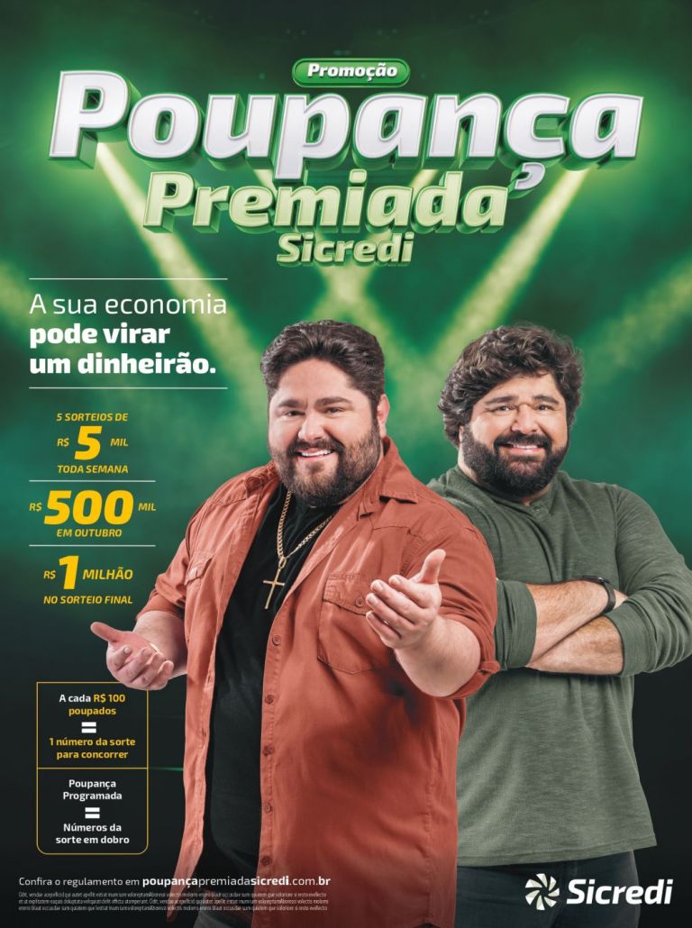 Campanha do Sicredi vai distribuir R$ 2,5 milhões em prêmios aos associados