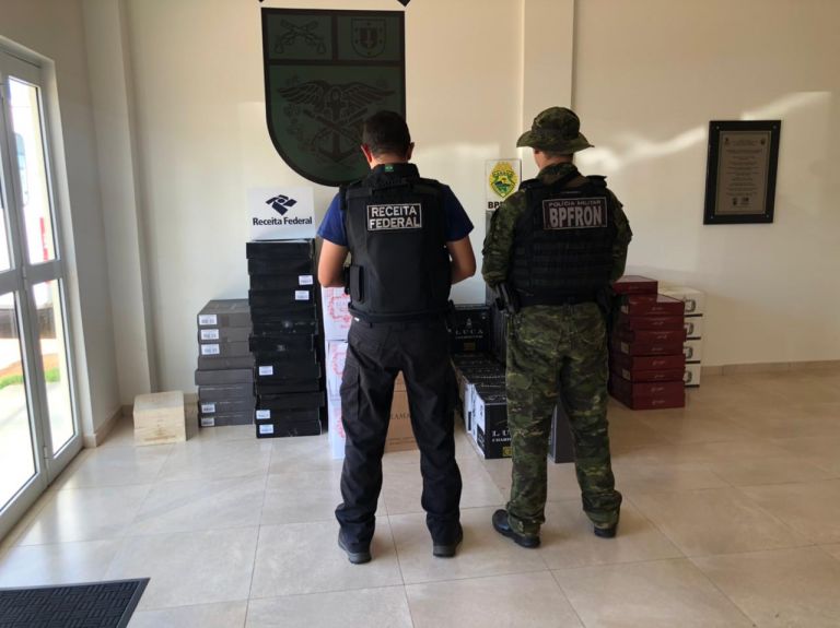 BPFron, 21º BPM e RF recuperam veículo roubado carregado com bebidas estrangeiras