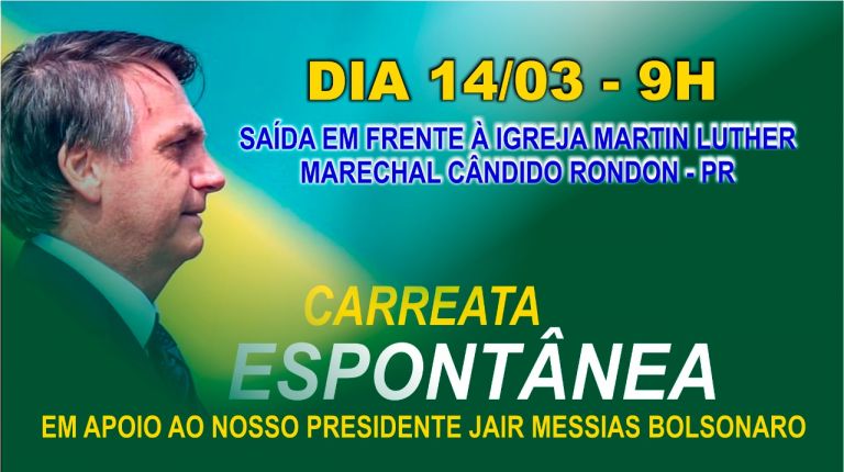 Marechal Rondon terá carreata neste domingo em protesto ao STF e apoio ao presidente Bolsonaro