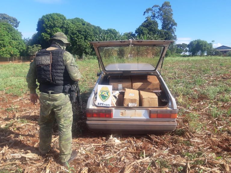 BPFron apreende veículo com cigarros contrabandeados durante Operação Hórus em Guaíra