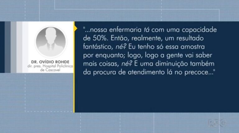 Diretor do Hospital Policlínica Cascavel afirma que unidade tem leitos vagos; Ratinho Junior determina auditoria imediata