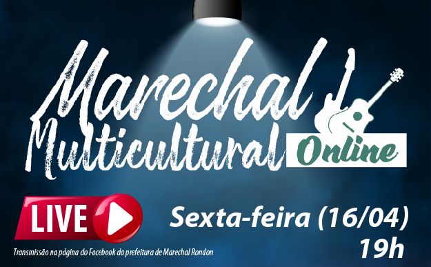 Live de abertura do Marechal Multicultural On-line acontece nesta sexta-feira