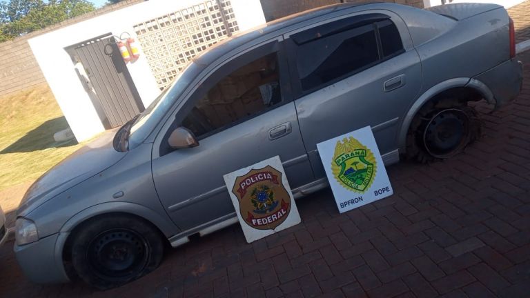 PF, BPFron e Bope apreendem veículo com cigarros em Palotina
