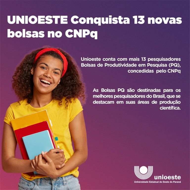 Unioeste conquista 13 novas bolsas no CNPq