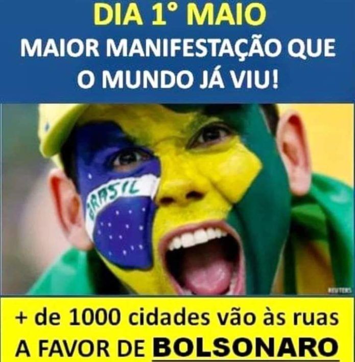 Manifestação pró-Bolsonaro acontece sábado em Marechal Rondon