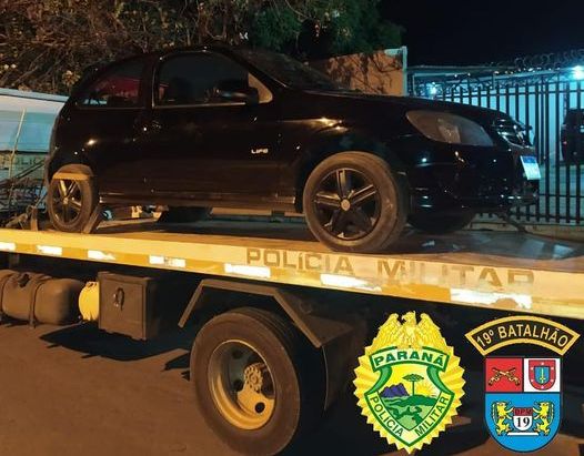 Veículo furtado é recuperado por policiais militares em Toledo