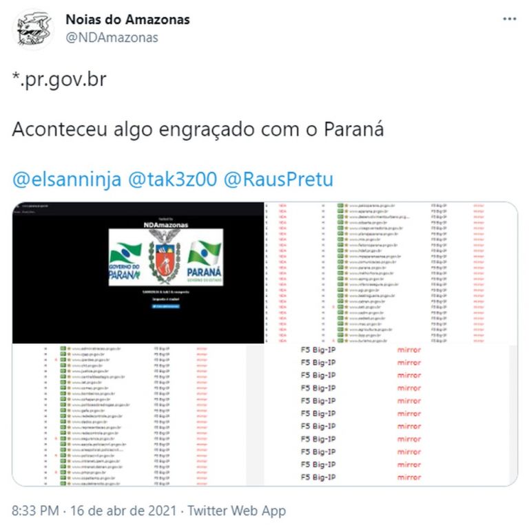 Sites do Governo do Paraná voltam a funcionar após ataque de hackers; origem foi identificada