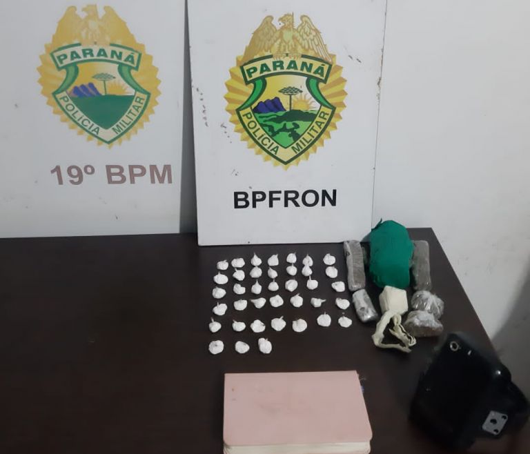 BPFron e 19º BPM apreendem drogas em residência na cidade de Toledo