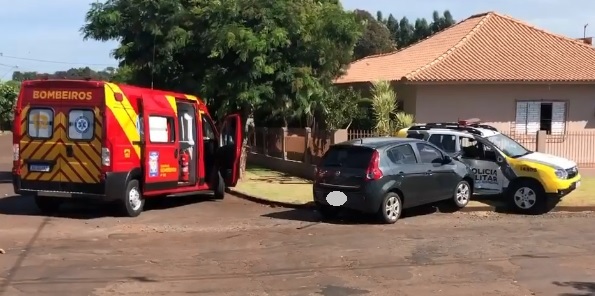 Policial fica ferido em acidente entre carro e viatura da PM em Marechal Rondon