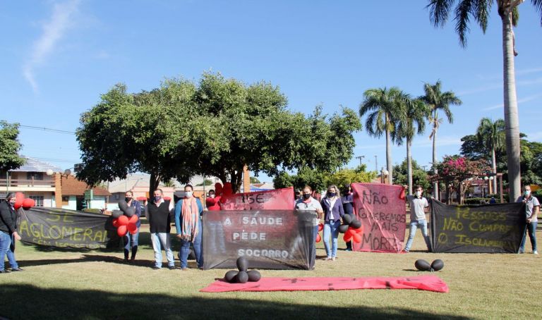 Saúde de Nova Santa Rosa realiza carreata de conscientização sobre perigos do coronavírus