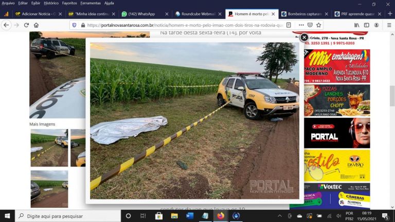 Briga entre irmãos termina com um morto a tiros às margens de rodovia