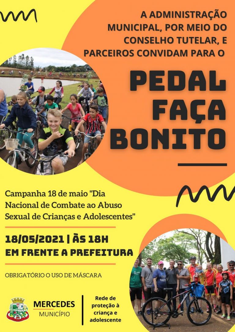 Conselho Tutelar de Mercedes promove “Pedal Faça Bonito” em alusão ao combate à exploração sexual infantil