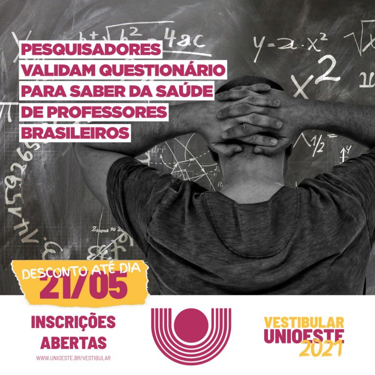 Unioeste: pesquisadores validam questionário para saber da saúde de professores brasileiros