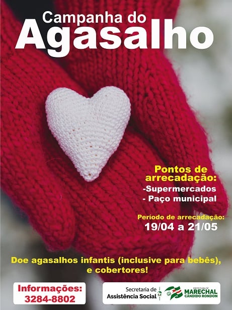 Arrecadação para a Campanha do Agasalho segue até o dia 21 de maio em Marechal Rondon