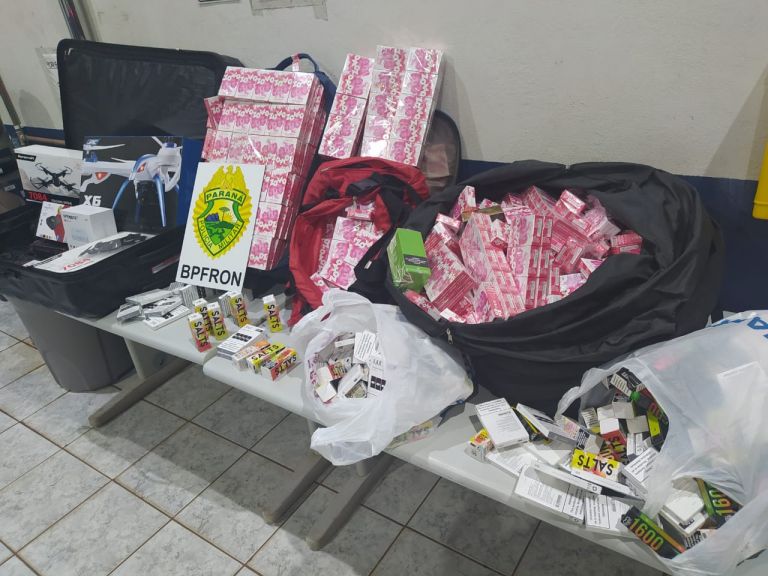 BPFron apreende contrabando em ônibus durante Operação Hórus