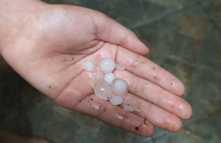 Chuva de granizo é registrada em Marechal Rondon