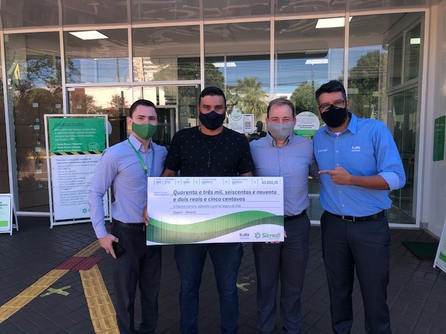 Associado de Guaíra, no Paraná, é premiado no sorteio do Seguro Vida Mais Premiada Sicredi Icatu