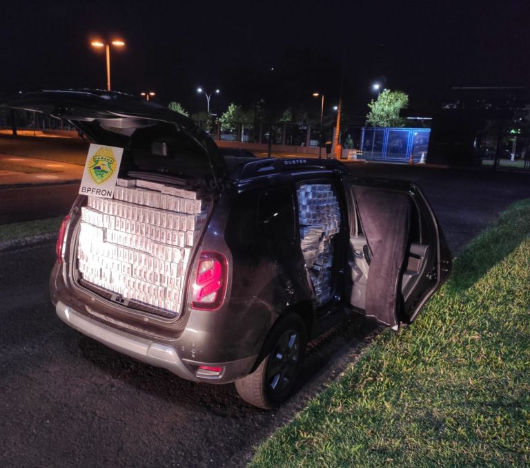 BPFron apreende veículo carregado com cigarros em São Miguel do Iguaçu