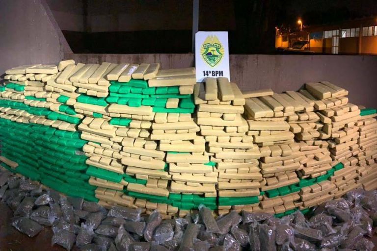 PM apreende mais de 45 toneladas de drogas no primeiro semestre de 2021 no Oeste paranaense
