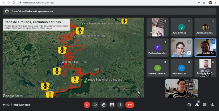 Adetur e parceiros realizam oficinas para implantação de trilha que interliga parques nacionais de Guaíra e Foz do Iguaçu