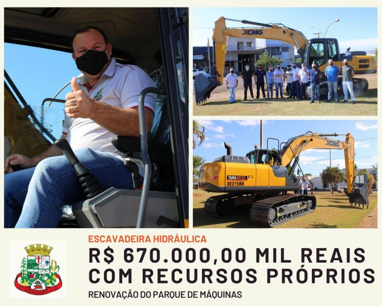 Administração de Mercedes adquire nova escavadeira hidráulica