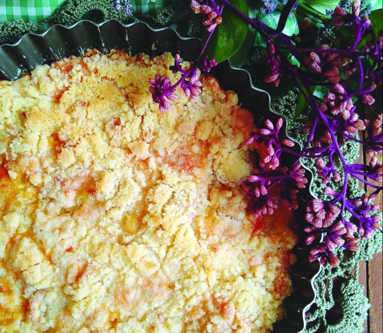 Crumble de banana e laranja