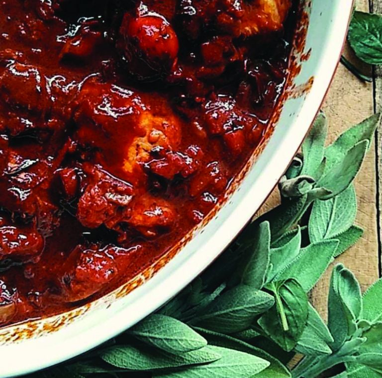 Frango assado com crosta de milho