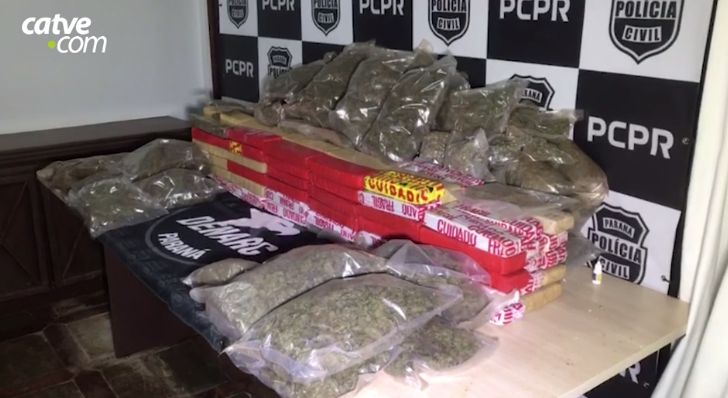 Jovem de 20 anos é detido com 74 quilos de maconha e 30 quilos de skunk em Marechal Rondon