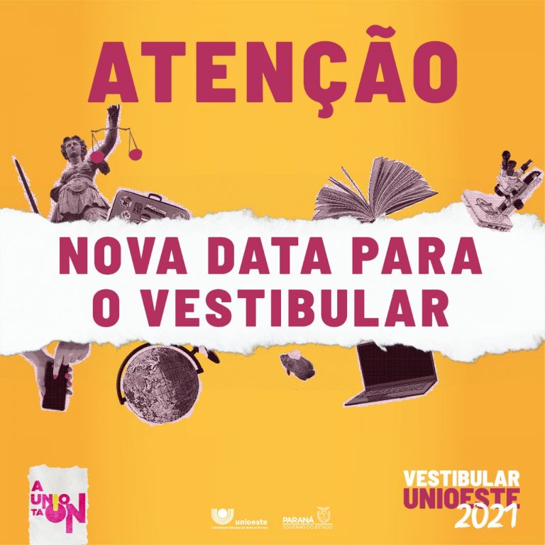 Atenta à saúde dos candidatos, Unioeste transfere prova do vestibular para 1° de agosto de 2021