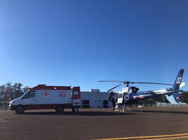 Rondonense vítima de queimaduras é transferido para hospital em Londrina