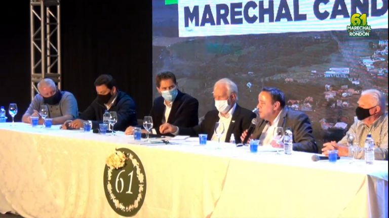 Comitiva estadual participa de live do 61º aniversário de Marechal Rondon; confira