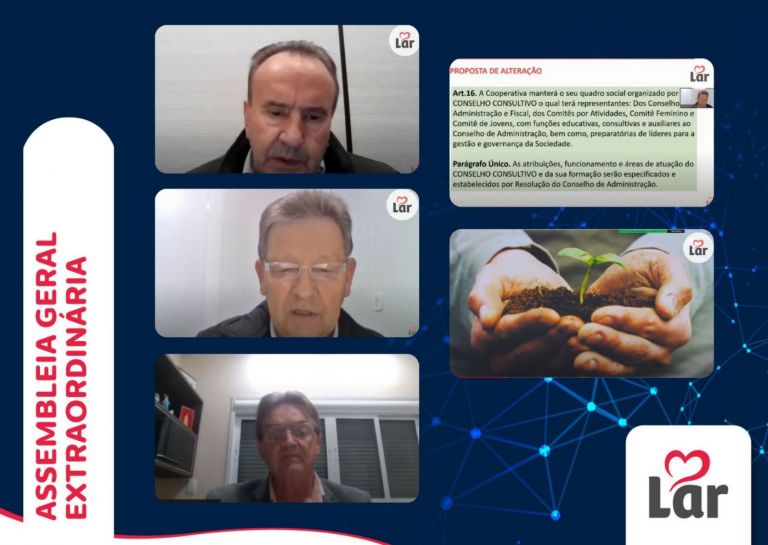 Lar Cooperativa propõe alterações no estatuto em Assembleia Geral on-line
