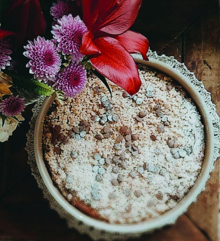 Cuca de ricota e maçã