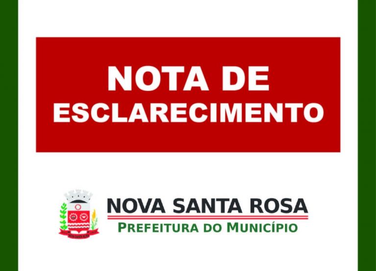 Secretaria de Saúde de Nova Santa Rosa emite nota de esclarecimento sobre supostas vacinas vencidas