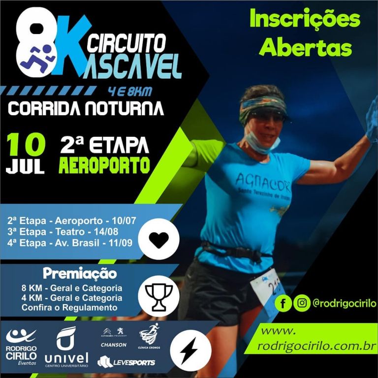 Corredores de Quatro Pontes participam do Circuito 8Kascavel