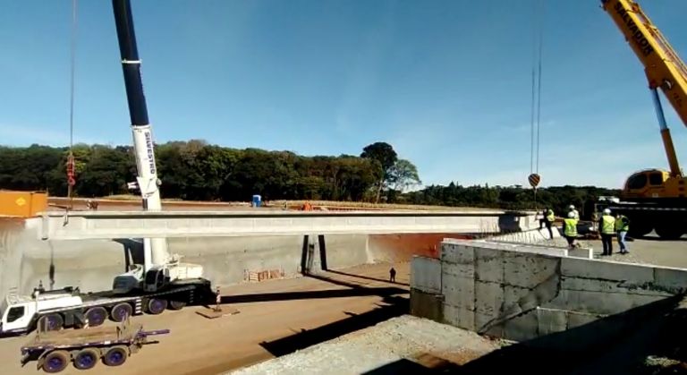 BR-163 é interditada entre Toledo e Marechal Rondon para içamento de vigas de novo viaduto