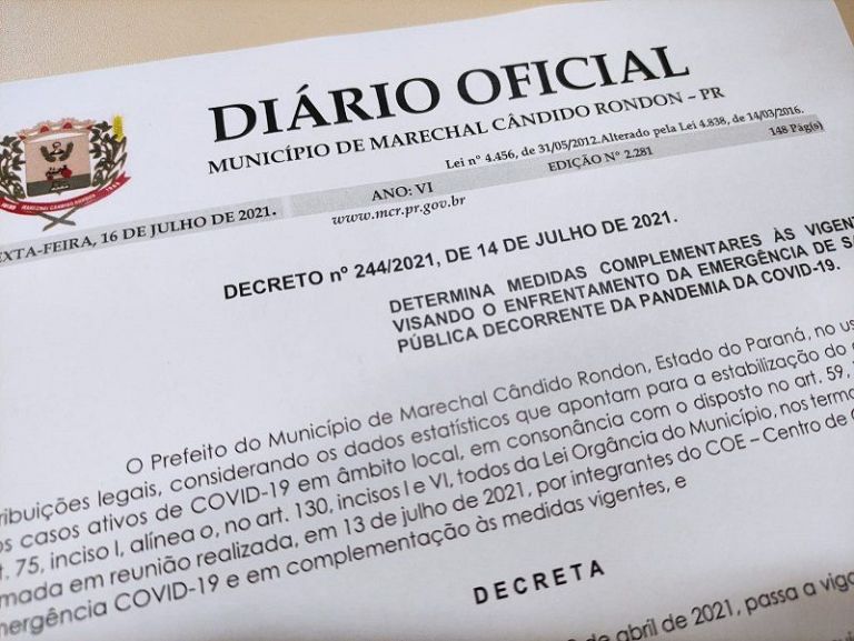 Práticas esportivas em clubes e associações de Marechal Rondon estão autorizadas, bem como a utilização do parque de Porto Mendes