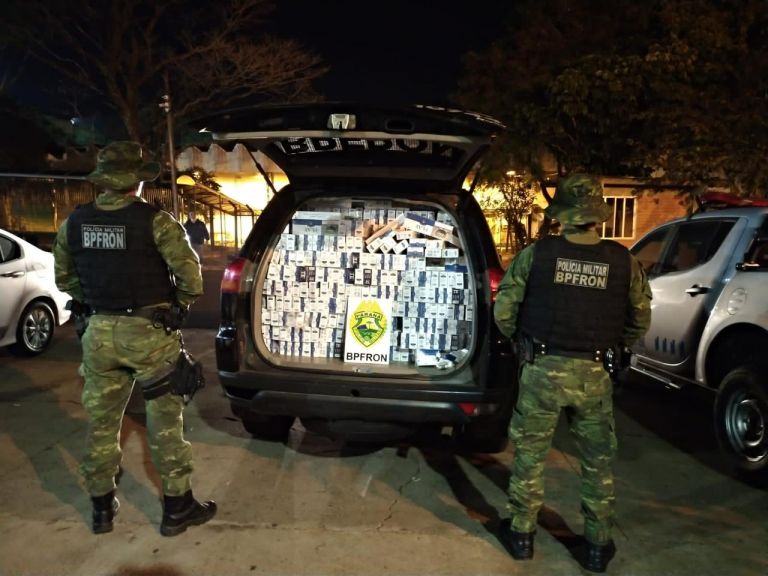 BPFron apreende veículo carregado com cigarros contrabandeados em Medianeira